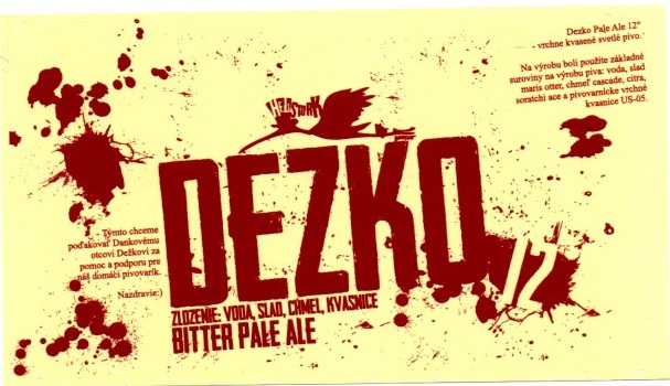 Dezko 5 reprint domovaricskej etikety