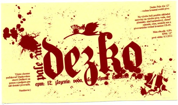Dezko 4 reprint domovaricskej etikety
