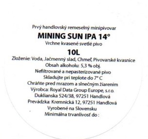  sudovka Mining Sun Ipa 10L 1