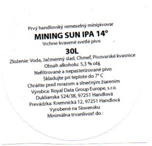  sudovka Mining Sun Ipa 30L 2