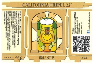 California Tripel 2 samolepka iny text