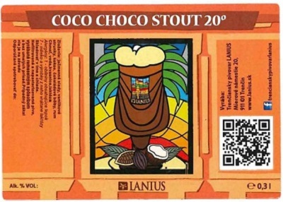 Coco Choco Stout 2 samolepka  mensie pismo