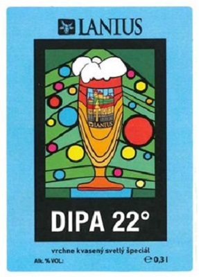 DIPA 7 samolepka bez hviezdy mensi obrazok aj pismo dole ine pismo v nazve piva