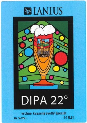 DIPA 8 samolepka bez hviezdy ine pismo v nazve piva