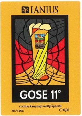 Gose 3 samolepka názov piva v bielej farbe