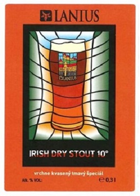 Irish Dry Stout 3 samolepka mensi obrazok aj pismo