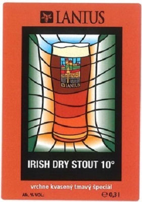 Irish Dry Stout 4 samolepka v názve piva nie je červený oblúk