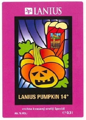 Lanius Pumpkin 3 samolepka vacsie pismo pod obrazkom