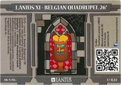 Lanius XI - Belgian Quadrupel samolepka