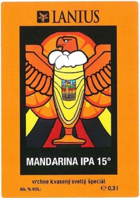 Mandarina IPA 2 samolepka menšie písmo dole