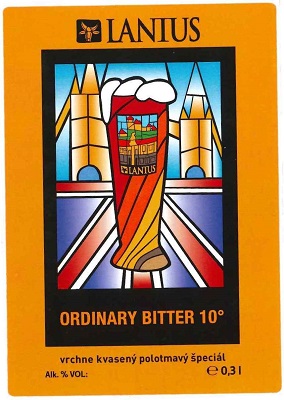 Ordinary Bitter 3 samolepka mensi obrazok a pismo