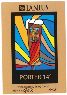 Porter 08 samolepka iné písmo v názve piva aj dolu pod obrázkom