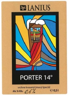 Porter 10 samolepka názov piva je bielou farbou iné písmo v názve piva