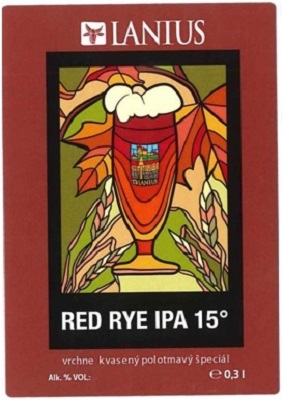 Red Rye IPA 2 samolepka iné písmo dolu pod obrázkom