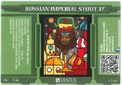 Russian Imperial Stout 6 samolepka zelena zmena textu