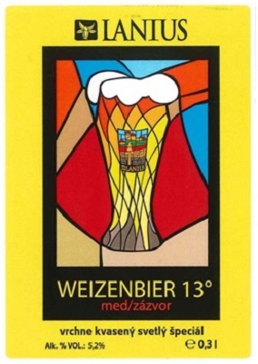 Weizenbier med zazvor 6 samolepka iné písmo v názve piva a vytlač. 5,2%
