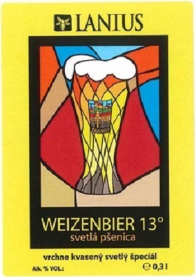 Weizenbier svetla psenica 2 samolepka iné písmo v názve piva