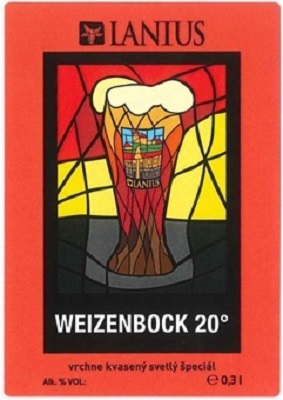 Weizenbock 6 samolepka iný druh písma v názve piva