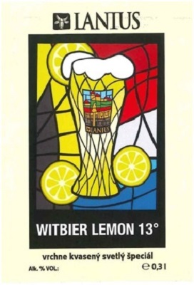 Witbier Lemon 2 samolepka menší  obrázok aj písmo dolu