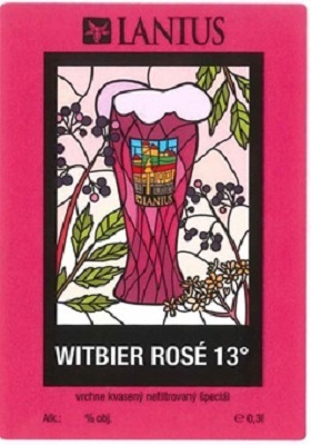 Witbier Rose 2 samolepka väčšie písmo pod obrázkom